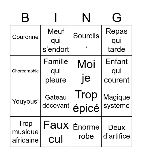 4 ma Bingo Card