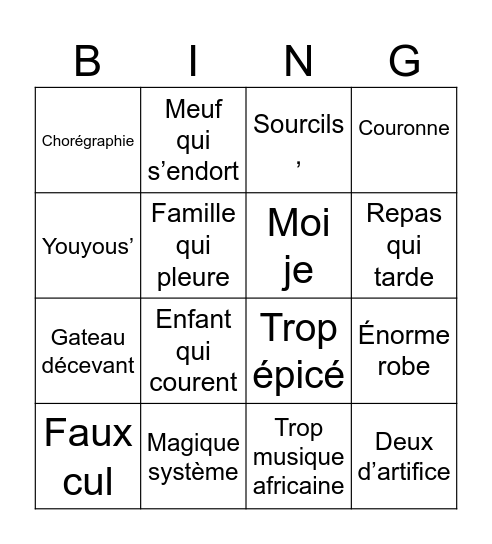 4 ma Bingo Card