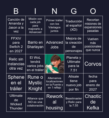 FFXIV Fanfest Barcelona 2026 Bingo Card