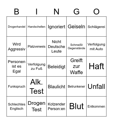 110 Hannover Bingo Card