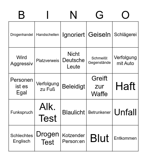 110 Hannover Bingo Card