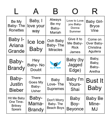 "Baby" Bingo Card