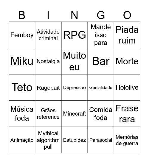 Bingo 4 Bingo Card