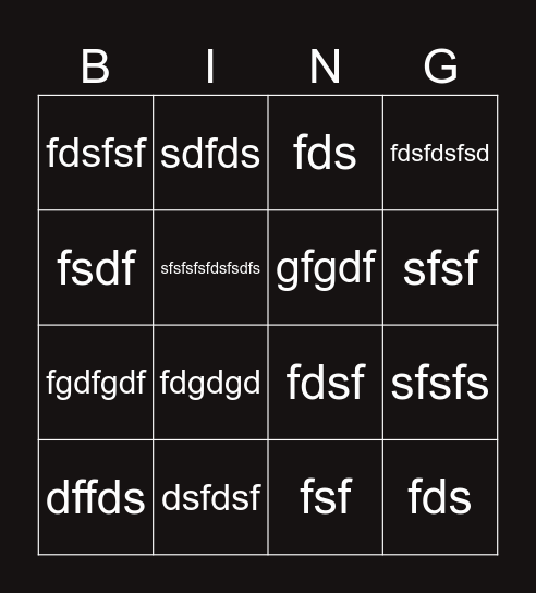Kstar Bingo Card