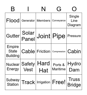 Engineering Bingo Card