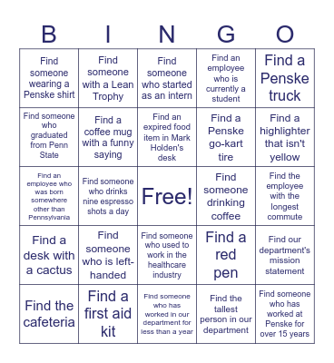 WFSA BINGO! Bingo Card