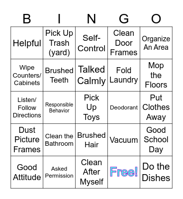 Amazing Stuff I Do! Bingo Card