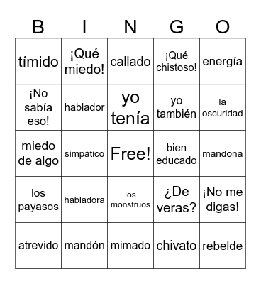 Remember When - LF3 Bingo Card
