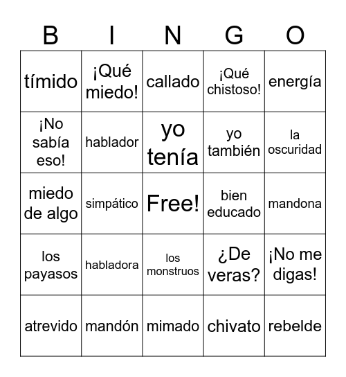Remember When - LF3 Bingo Card