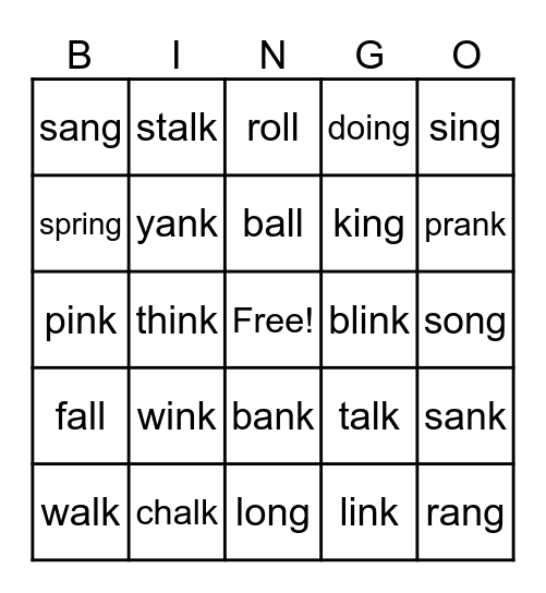 BINGO Card