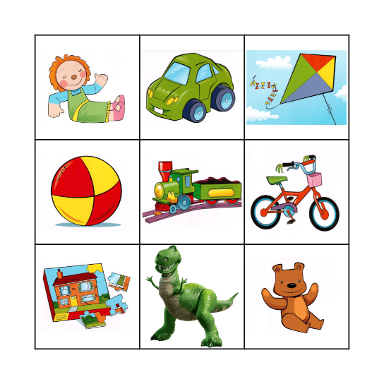 TOYS FLASHCARDS Bingo Card