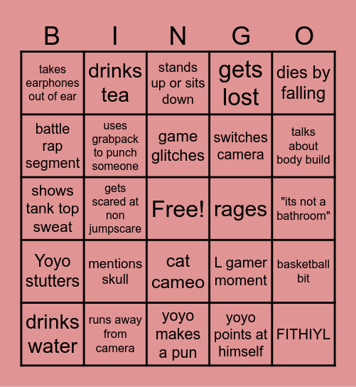 itsyoyo808 Bingo Card