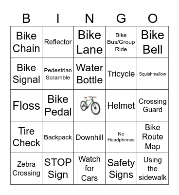 Bike Bingo Card