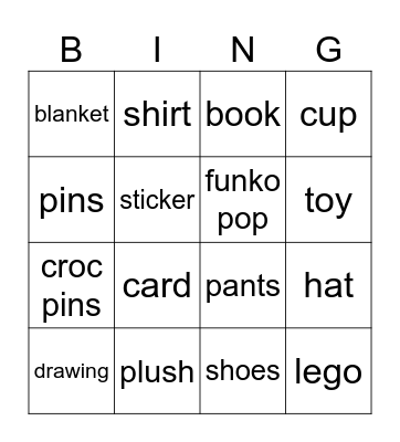 dogday merch bingo Card