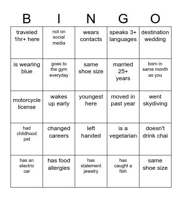 Hafiza & Amaan Anniversary Bingo Card