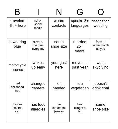 Hafiza & Amaan Anniversary Bingo Card