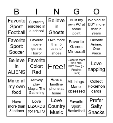 Bingo Card
