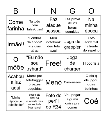 Bingo do Down Bingo Card