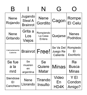 IPAD KIDS LPM Bingo Card