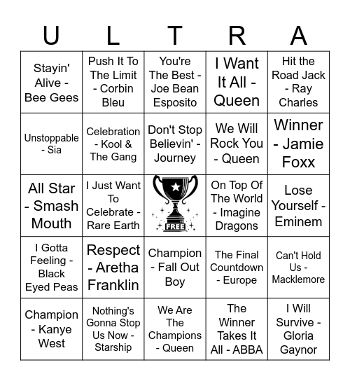WINNING!!!! Bingo Card