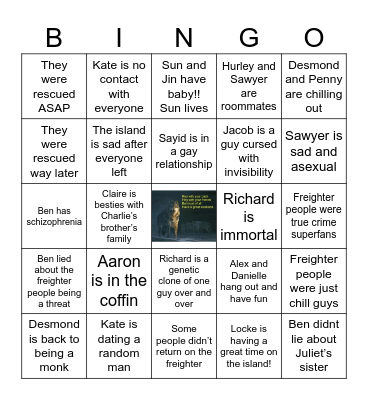 LOST Season 4 Bingo Card