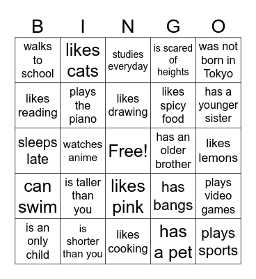 1st Years Camp Bingo!!! Bingo Card