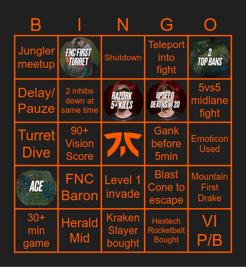 FNC vs Shifters G1 (S26) Bingo Card