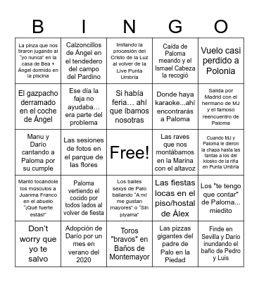 Bingo de Locuras con Paloma Bingo Card