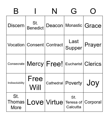 Review Bingo Card