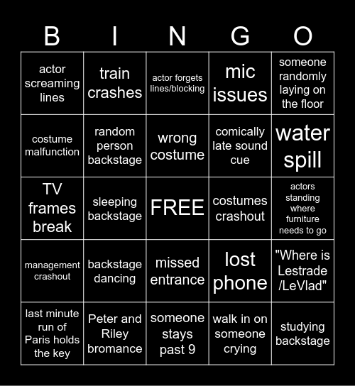 Anastasia Tech Week Bingo! Bingo Card