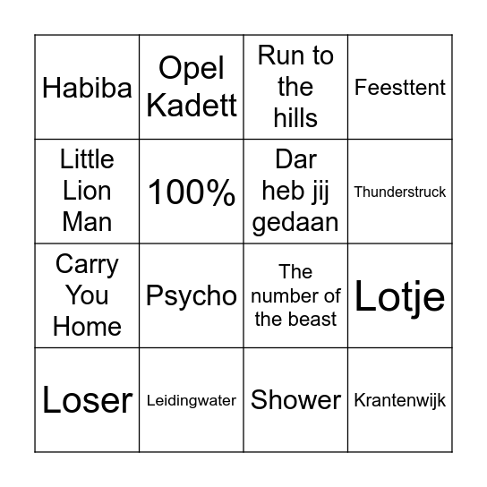 Ba ba ba bingooooo Bingo Card