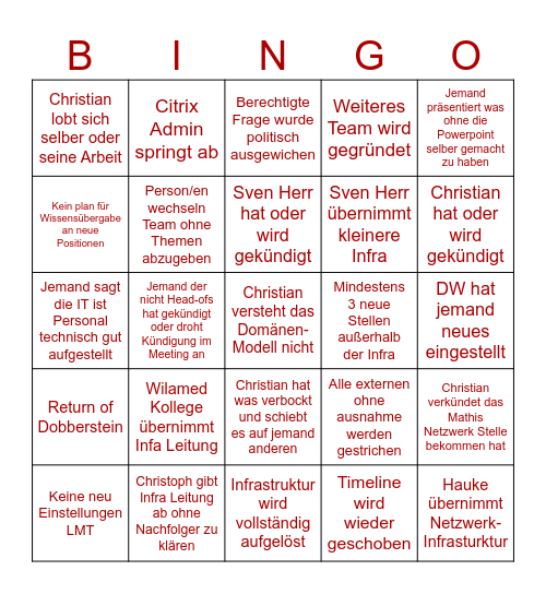 LMT-Gesamt Meeting Bingo Card