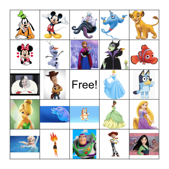 Disney BINGO Card