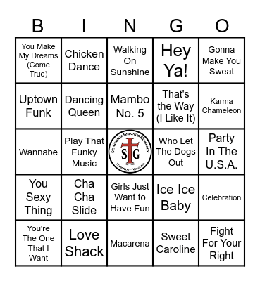 STG PARTY SONGS! Bingo Card