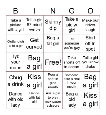 LDM x SXM Bingo Card