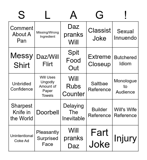 Daz Bingo Card