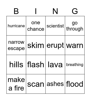 English Crew vol1 Bingo Card