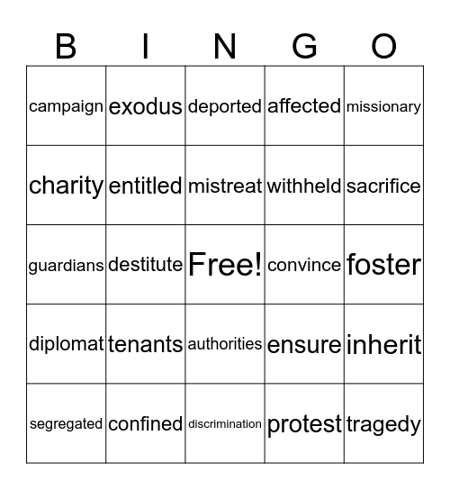 Superhero BINGO Card