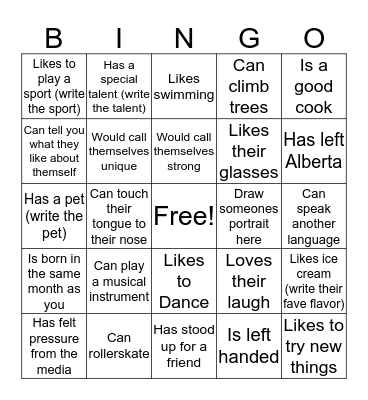 Carya Body Positivity BINGO! Bingo Card
