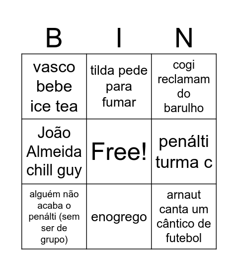ENOBINGO ÚLTIMA CEIA 💚🤍 Bingo Card