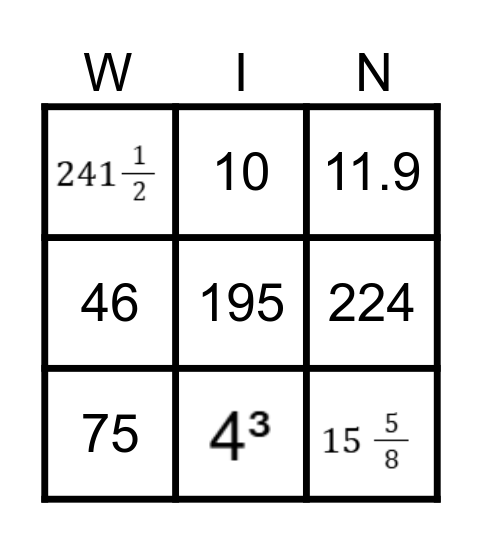 NYS Review - Geometry Bingo Card