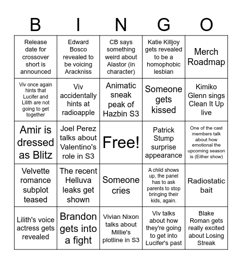 Hellaverse LVLUP Bingo Card