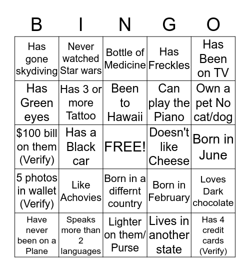 Devine Iverson FamilyReunion  Bingo Card