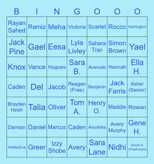 Parish 2026 Awards Bingo Card
