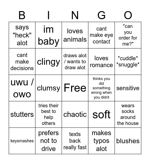 bottom bingo Card