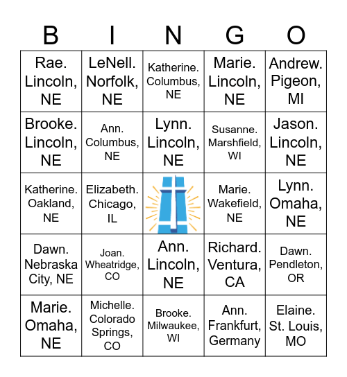 Get to know your teammates Bingo Card