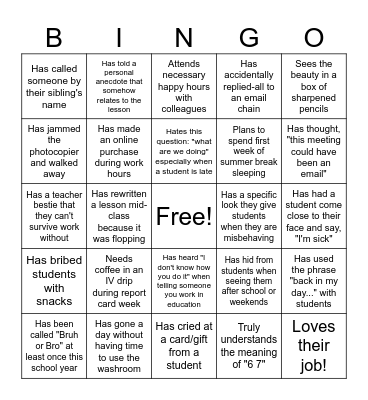 Bulldog Bingo Card