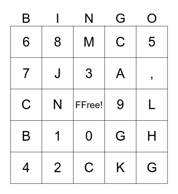 DR J BINGO Card