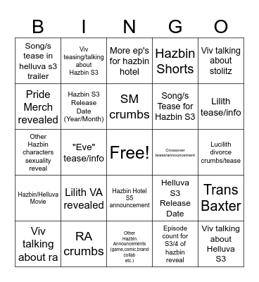 Expo Bingo Card