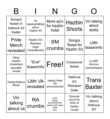 Expo Bingo Card
